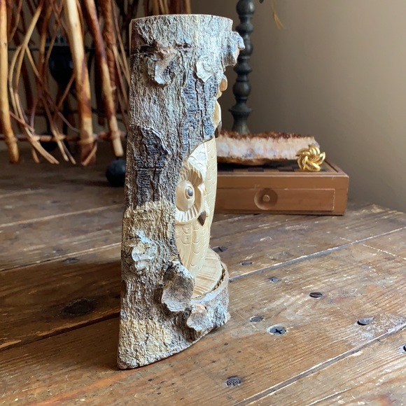 Wooden Owl Decoration, hand carved - SOLD - Picture 4 of 6